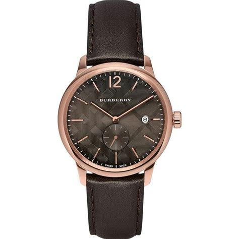 burberry check watch rose gold|Mens / Gents Check Stamped Rose Gold Burberry Designer .